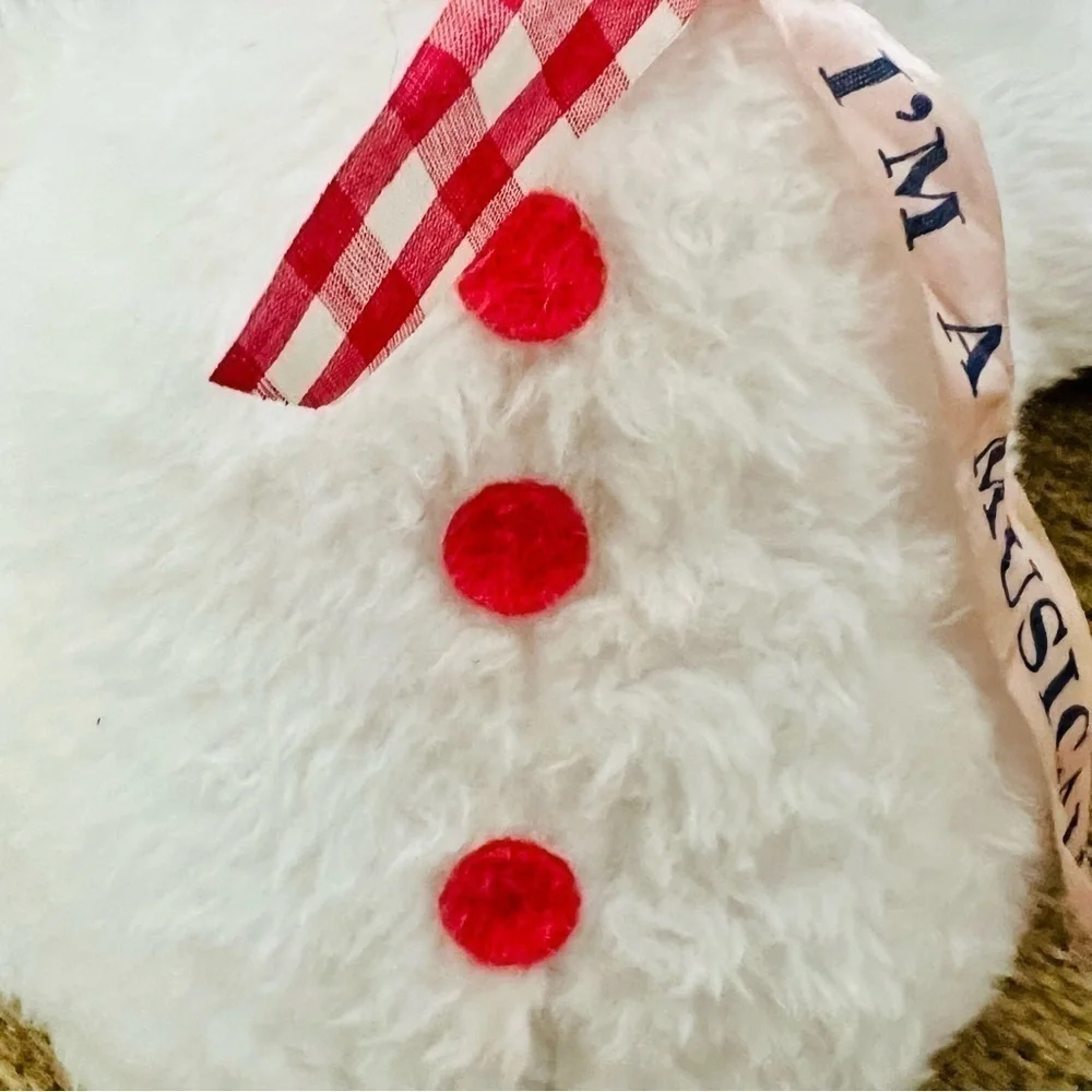 Rare Vintage Mary Meyer Musical Snowman Plush Stuffed Toy Wind Up Christmas 14”